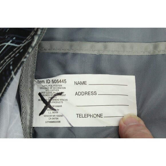 LL Bean Unisex Adult Weatherproof Deluxe Book Pack 37L Backpack Black Triangles - Picture 12 of 12